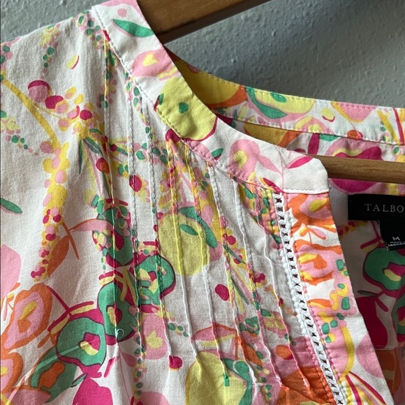 Cotton Pintuck Popover - Abstract Floral - Picture 5 of 9